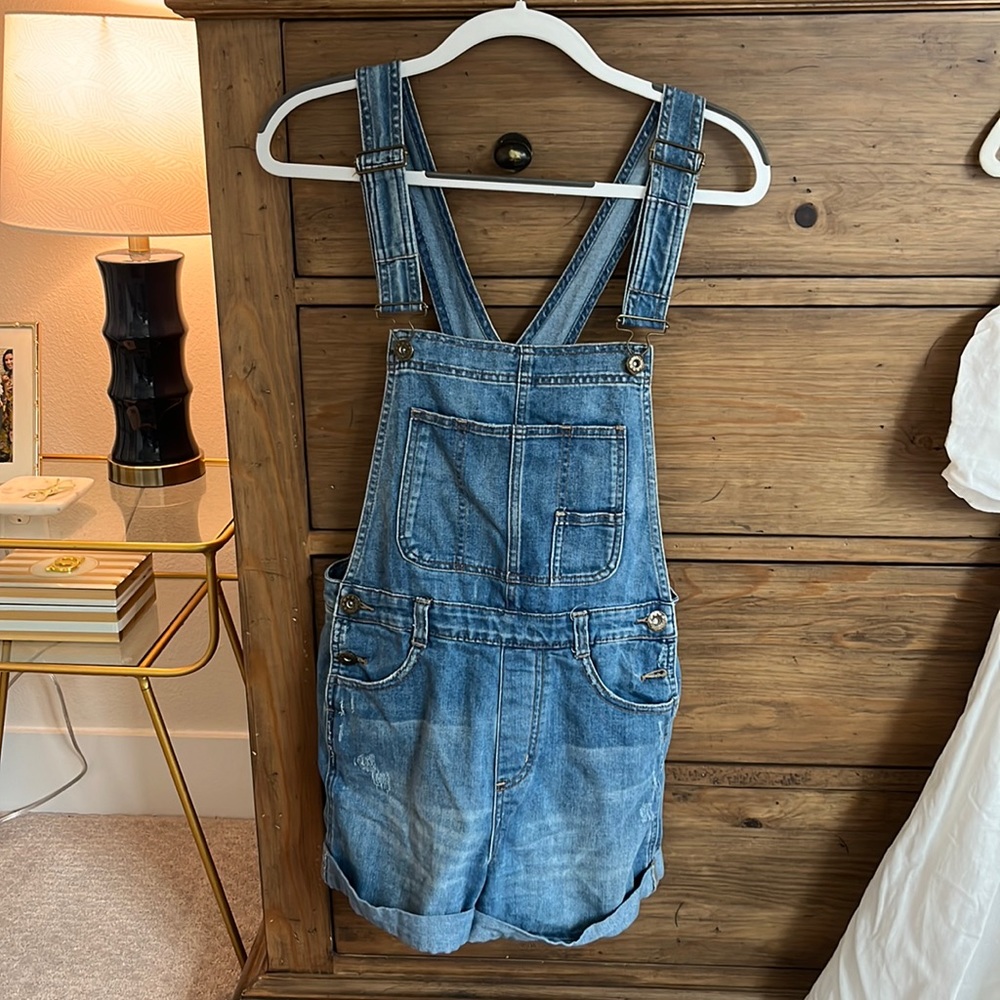 FREE PEOPLE denim romper - size 28, gently used